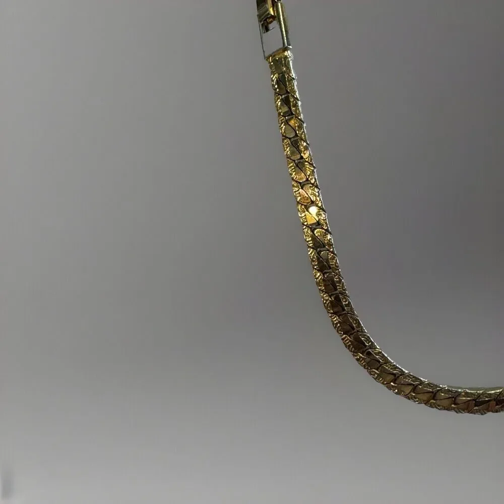 -NECKLACE Gold Tone Chain For Woman Or Men 16”